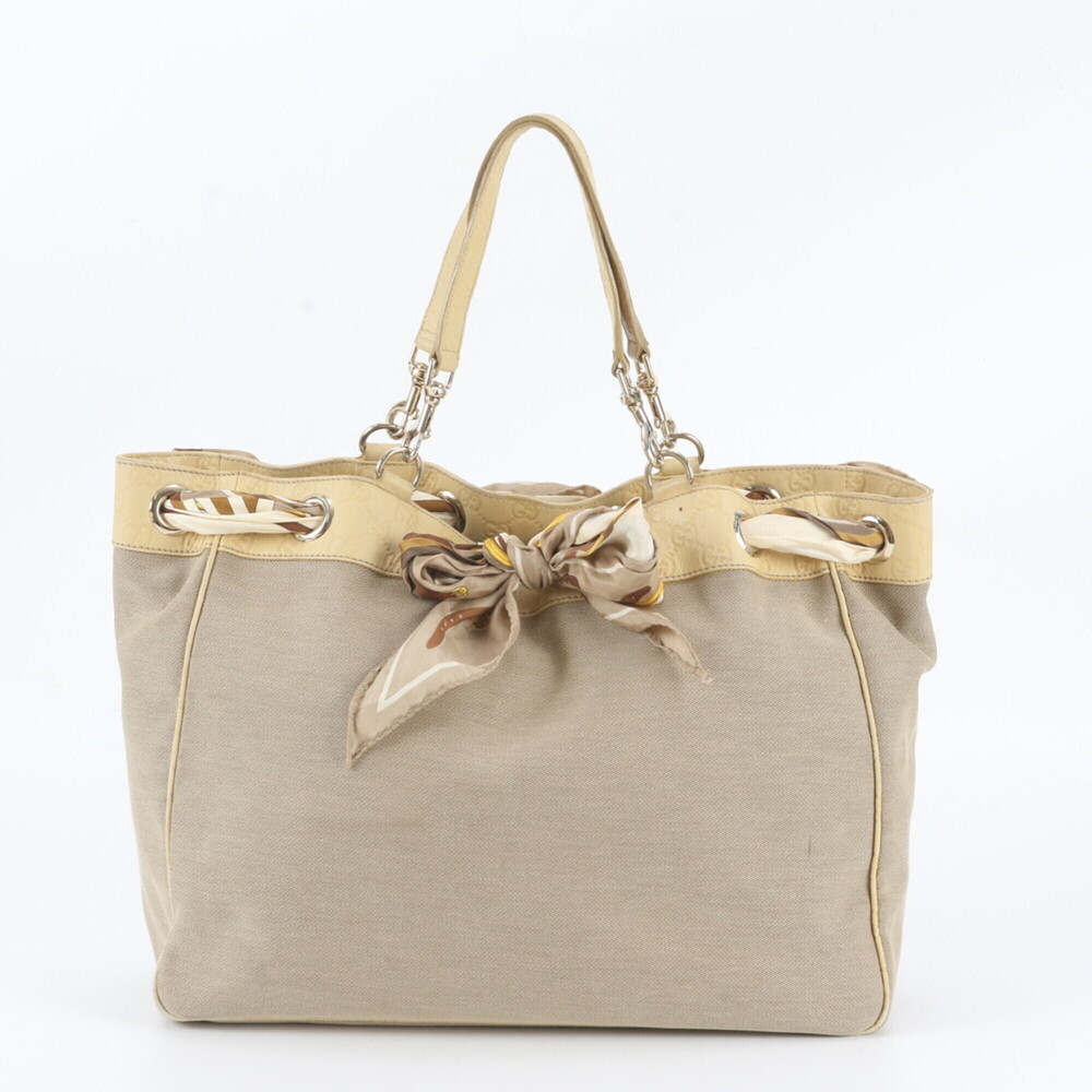 Gucci Guccissima Positano Scarf 285586 Leather Tote Bag Shoulder for Women
